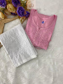 Original Chanderi Short Top - Chikankari official