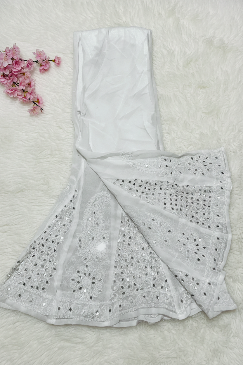 Georgette’s Sharara In chikankari