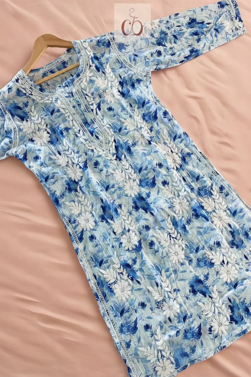Elegant Mul Kurti with Intricate Handwork