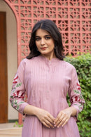 Panel Wotk Heavy embroidery pleated Pattern kurta & Pant - Chikankari official