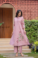Panel Wotk Heavy embroidery pleated Pattern kurta & Pant - Chikankari official