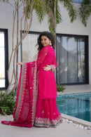 Party Wear designer embroidered set - Chikankari official