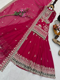 Party Wear designer embroidered set - Chikankari official