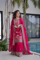 Party Wear designer embroidered set - Chikankari official