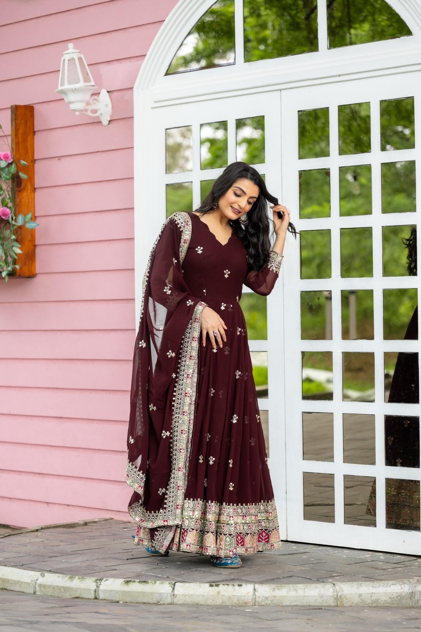 Party Wear Heavy embroidered Set - Chikankari official