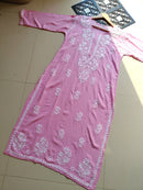 Pastel Shade Rayon Long Cool Kurtas - Chikankari official