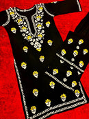 Phool Heavy 3d 2pc set flowered Chikankari - Chikankari official