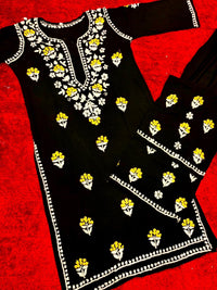Phool Heavy 3d 2pc set flowered Chikankari - Chikankari official