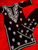 Phool Heavy 3d 2pc set flowered Chikankari - Chikankari official