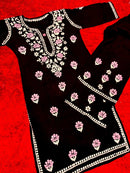 Phool Heavy 3d 2pc set flowered Chikankari - Chikankari official
