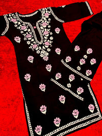 Phool Heavy 3d 2pc set flowered Chikankari - Chikankari official