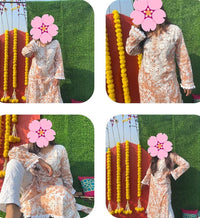 PIPING BUTTONS KURTI HAVING KANGOOREY ON DAAMAN & SLEEVES Mayuri Special - Chikankari official