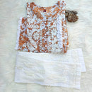 PIPING BUTTONS KURTI HAVING KANGOOREY ON DAAMAN & SLEEVES Mayuri Special - Chikankari official