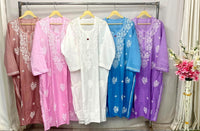 Plus Size Chanderi Kurti Crafted - Chikankari official
