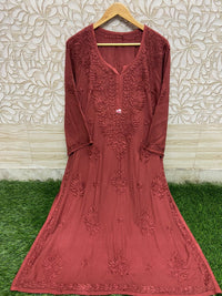 Plus Size Heavy embroidered Kurtas - Chikankari official