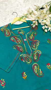 PLUS SIZE KASHMIRI KURTi - Chikankari official