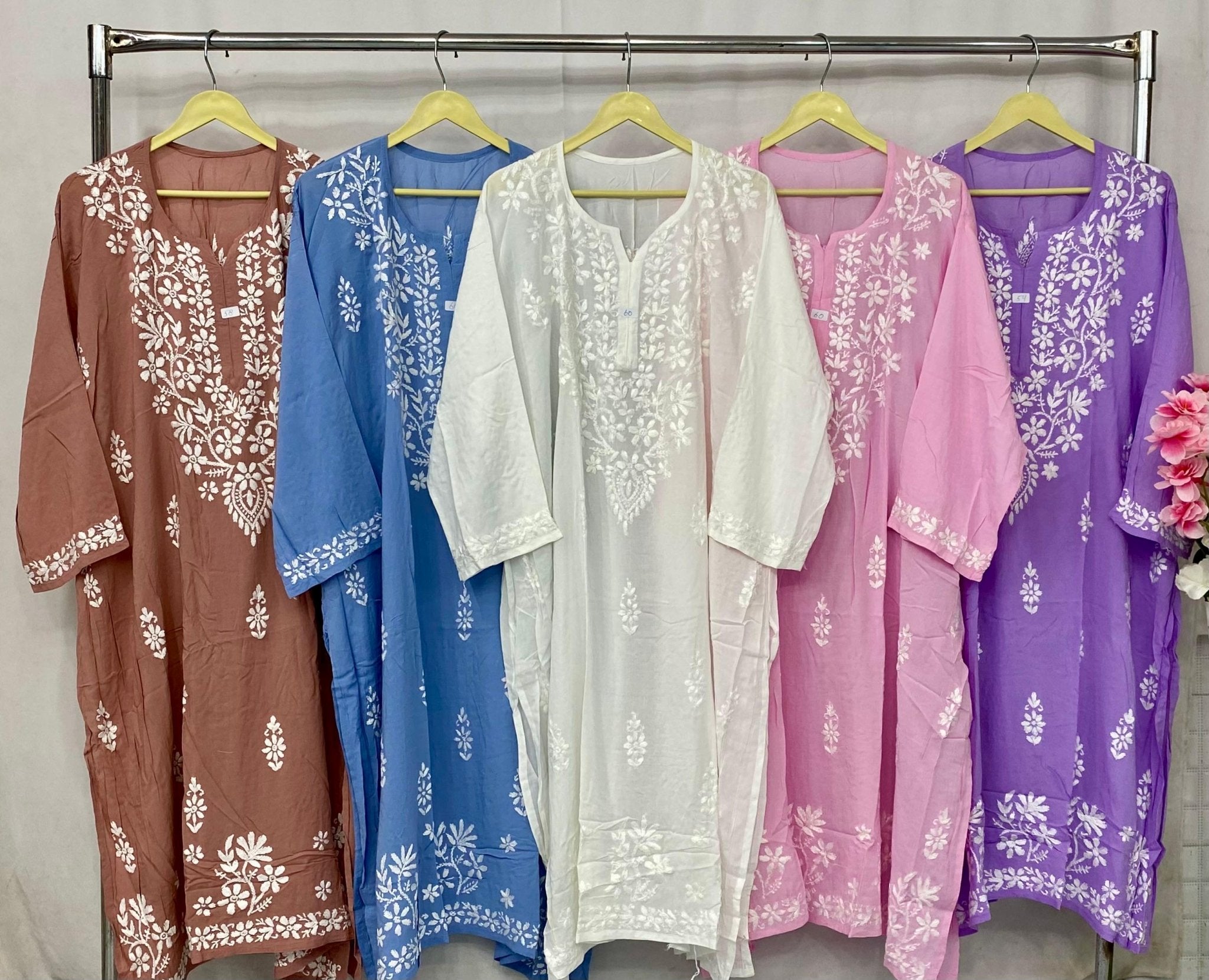 Plus Size Modal soft & Comfy Kurta - Chikankari official