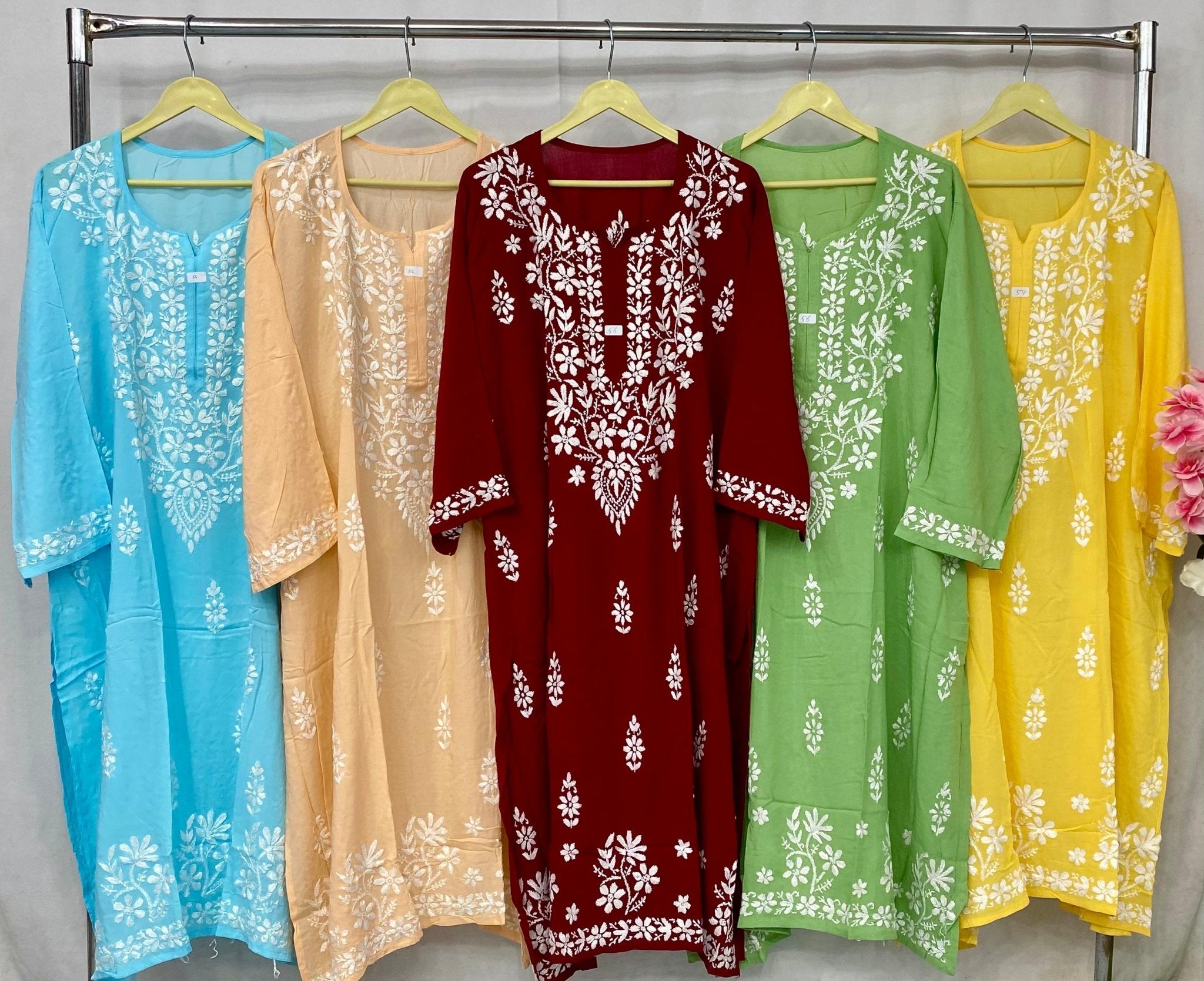 Plus Size Modal soft & Comfy Kurta - Chikankari official