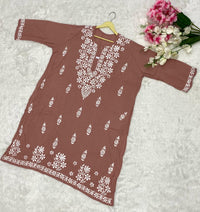 Plus Size Modal soft & Comfy Kurta - Chikankari official