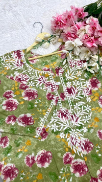 Plus Size Mul Comfort Kurta - Chikankari official