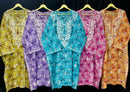 Plus Size mul mul long Kurta - Chikankari official
