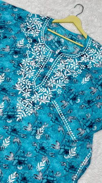 Plus Size mul mul long Kurta - Chikankari official