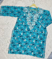 Plus Size mul mul long Kurta - Chikankari official