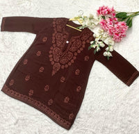 Plus Size Rayon Comfy Short Top - Chikankari official