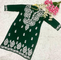 Plus Size Rayon Kurta All day Comfort - Chikankari official