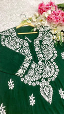 Plus Size Rayon Kurta All day Comfort - Chikankari official