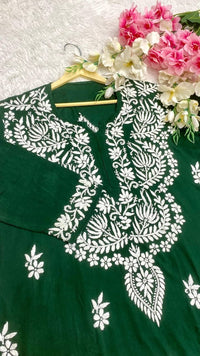 Plus Size Rayon Kurta All day Comfort - Chikankari official