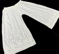 PLUS SIZE RAYON PALAZZO 46 To 80 waiste Sizes - Chikankari official