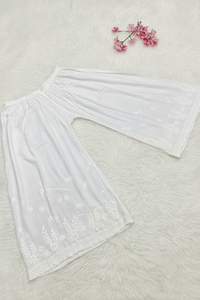 PLUS SIZE RAYON PALAZZO 46 To 80 waiste Sizes - Chikankari official