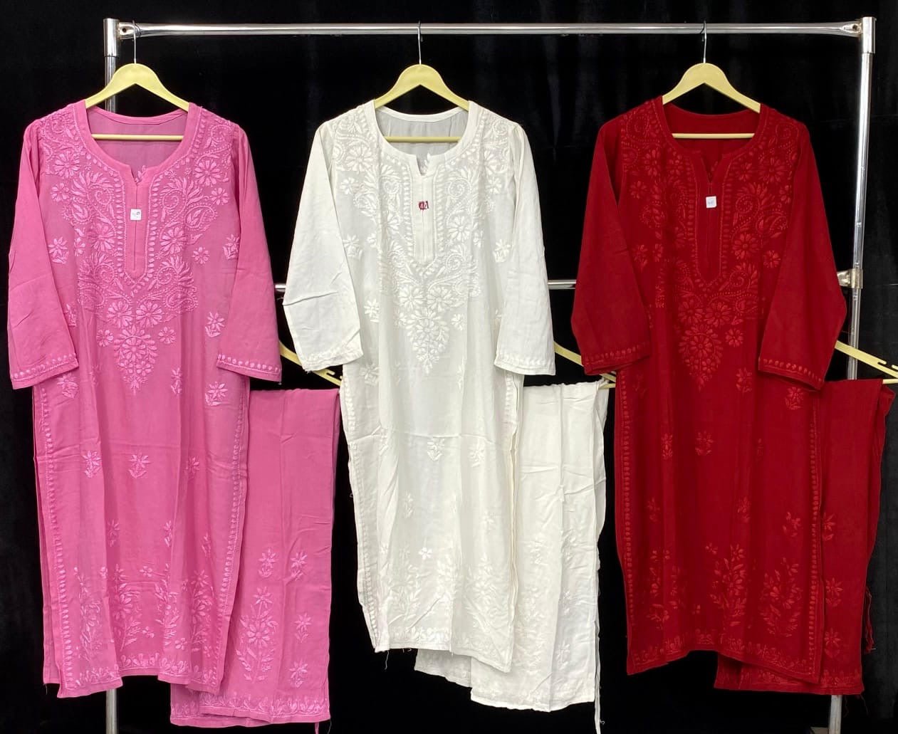 Plus size soft Rayon chikankari combo - Chikankari official
