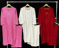 Plus size soft Rayon chikankari combo - Chikankari official