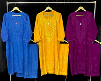 Plus size soft Rayon chikankari combo - Chikankari official