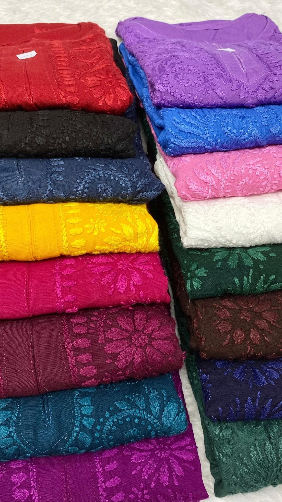 Plus size soft Rayon chikankari combo - Chikankari official