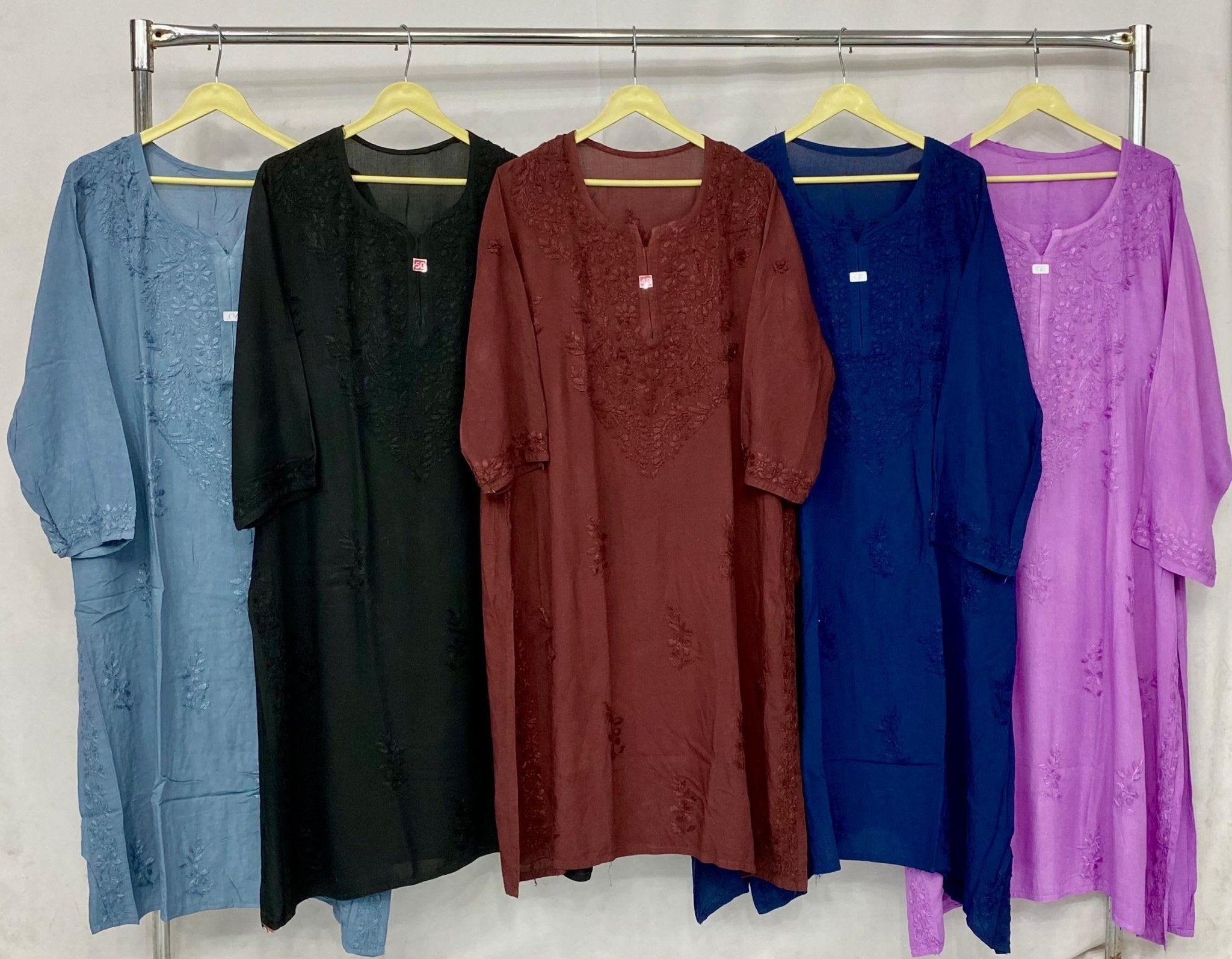 Plus Size Soft Rayon Kurtis - Chikankari official