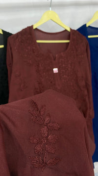Plus Size Soft Rayon Kurtis - Chikankari official