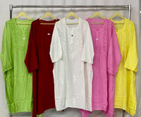Plus Size Soft Rayon Kurtis - Chikankari official