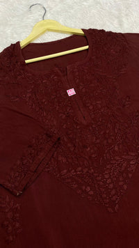 Plus Size Soft Rayon Kurtis - Chikankari official