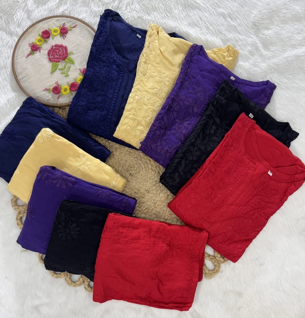Plus Size Tone to tone Set - Chikankari official