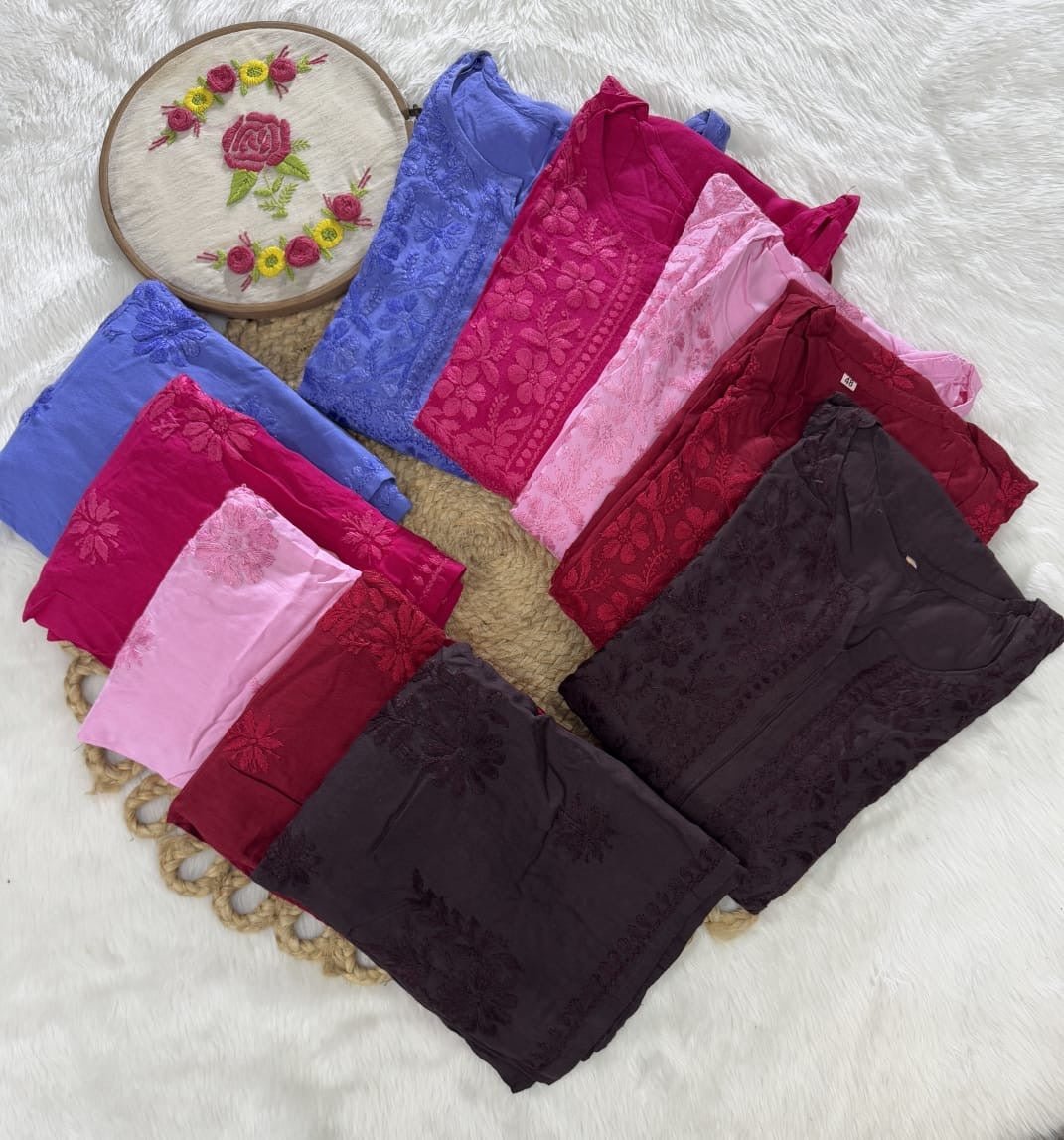 Plus Size Tone to tone Set - Chikankari official