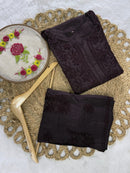 Plus Size Tone to tone Set - Chikankari official