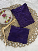 Plus Size Tone to tone Set - Chikankari official