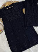 Plus Size Tone to tone Set - Chikankari official