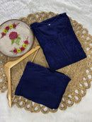 Plus Size Tone to tone Set - Chikankari official
