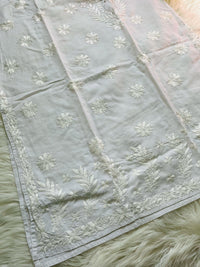 Plus size White Celebrities Favourite Chikankari combo - Chikankari official