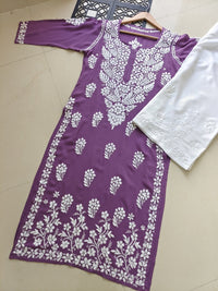 Premium 3D Modal worm Daman Kurta - Chikankari official