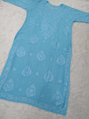 Premium 3D work Viscose Muqaish Kurti - Chikankari official